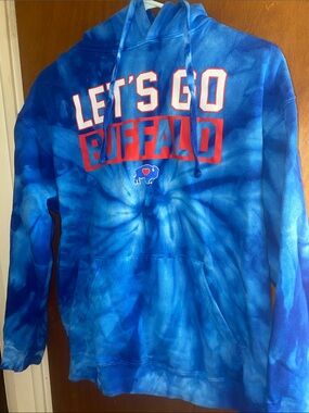 Let's Go Buffalo Blue Tie-Dye Hoodie